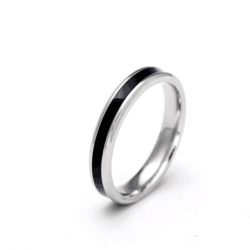 Wholesale stainless steel oil drop ring popular net red with couple ring