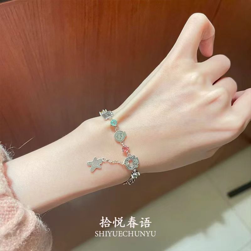 Wholesale Chic Rainbow Color Handmade Glass Beaded Bracelet For Women Fashion Jewelry Accessory Anniversary Gift And Resale