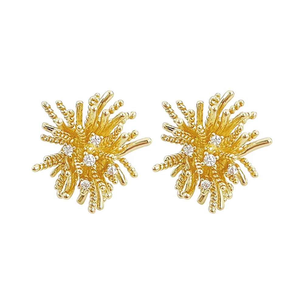 Wholesale Light luxury zircon firework earrings