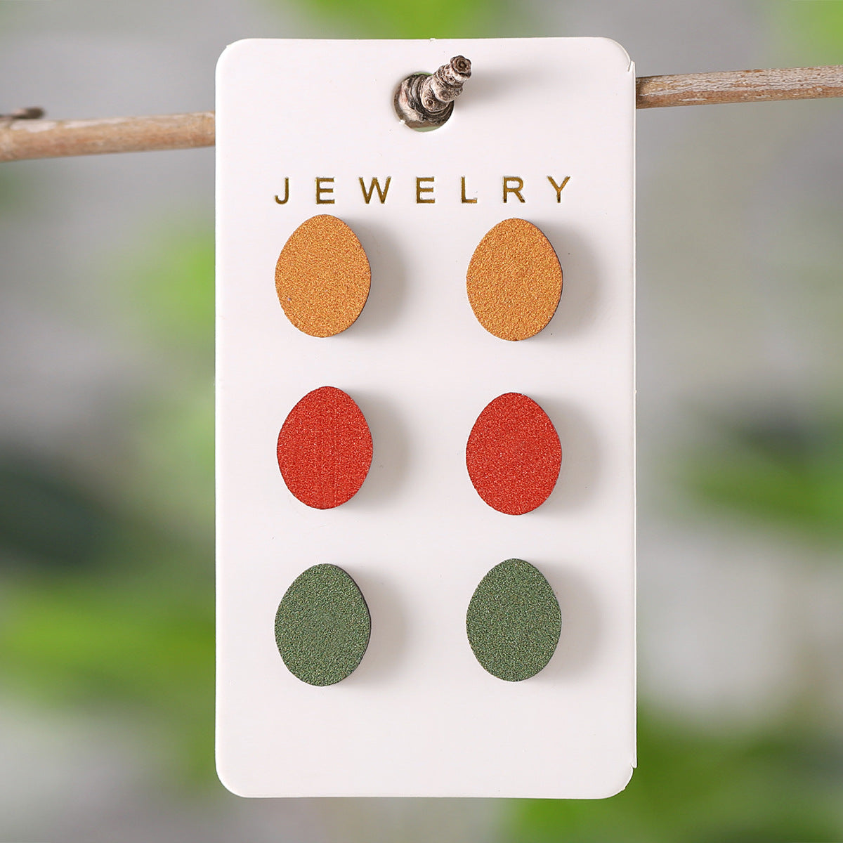 Wholesale Easter leopard print camouflage color rabbit egg plaid  earrings suit earrings set