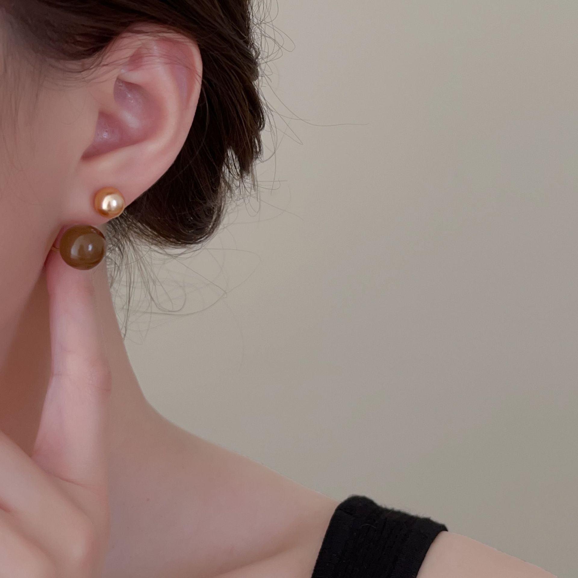 Wholesale Brown Pearl Earrings