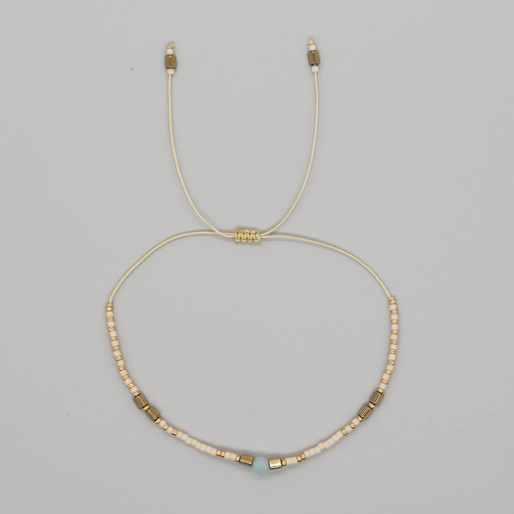 Bracelet perlé naturel de style bohème en gros