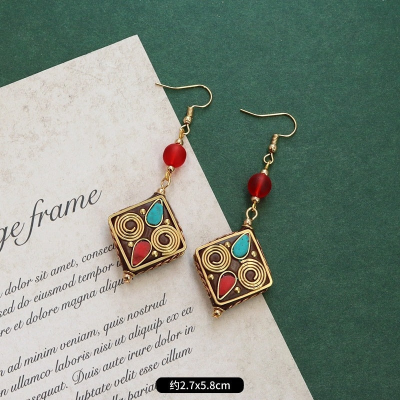 Wholesale Vintage Exotic Style Tibetan Earrings ACC-ES-Luox002