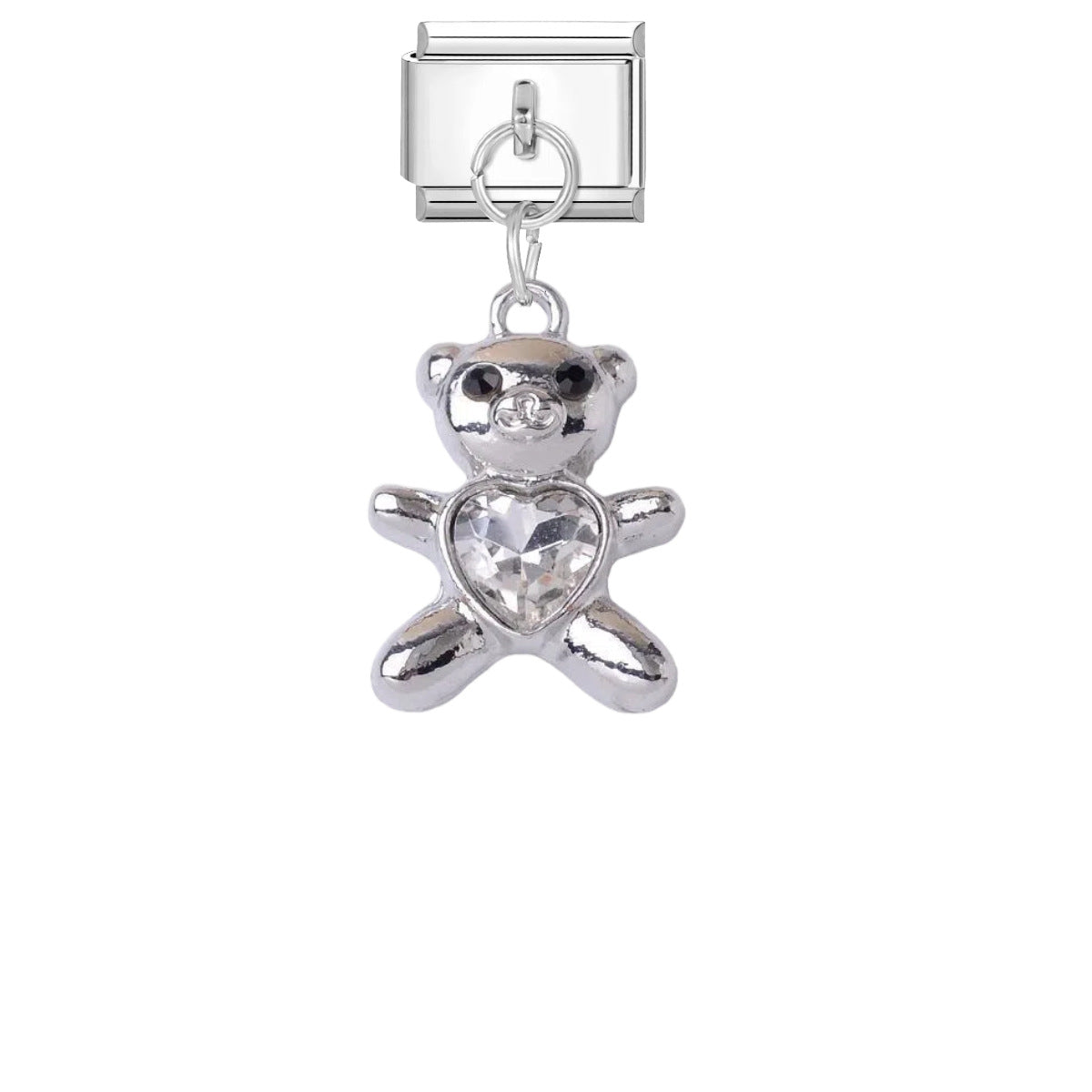 Wholesale Stylish DIY Charm Pendant for Bracelet Watch Strap - Titanium Steel Enamel Butterfly Cross Rhinestone Jewelry Accessory