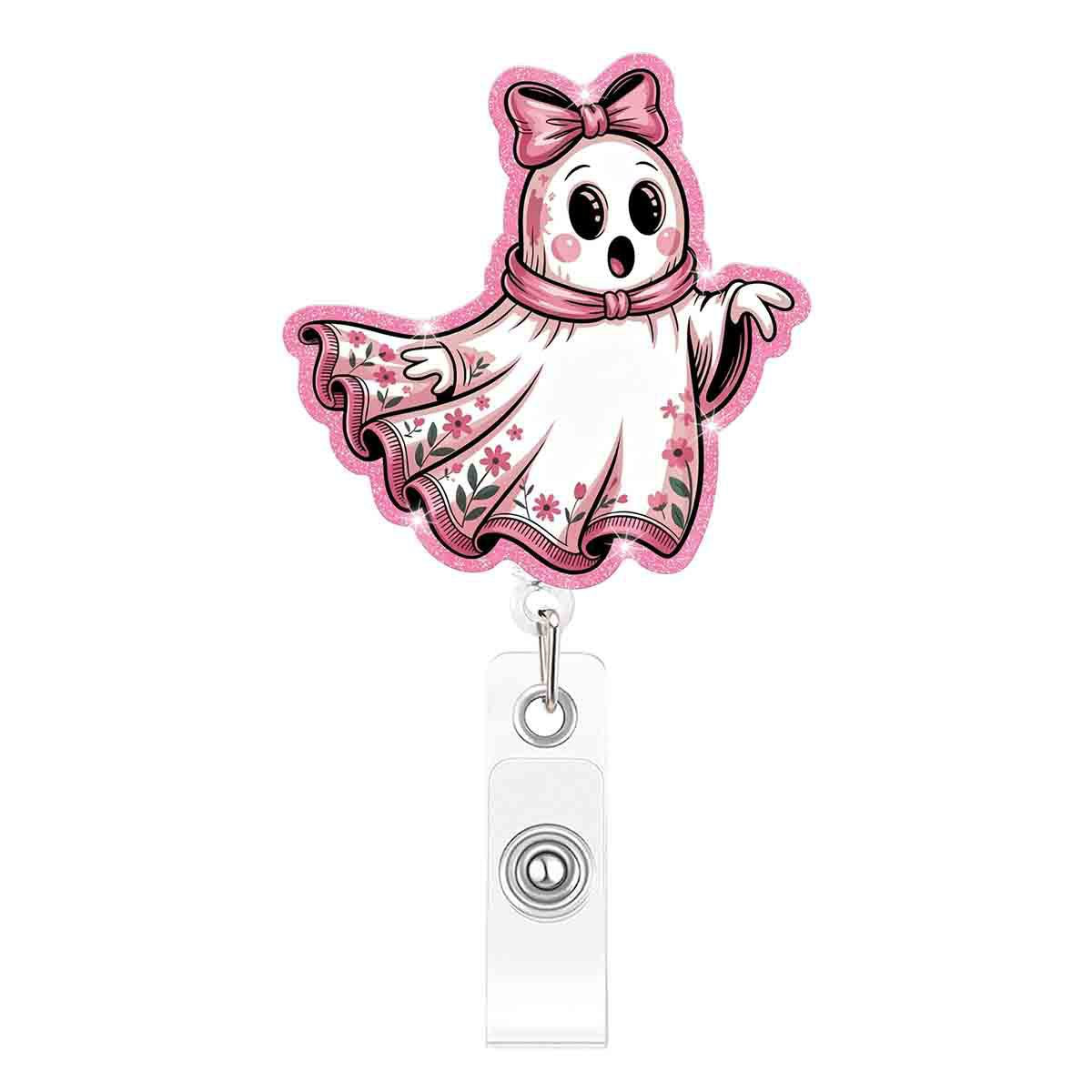 Wholesale  Ghost Cartoon Acrylic Badge Reel Fashion Accessory Gift