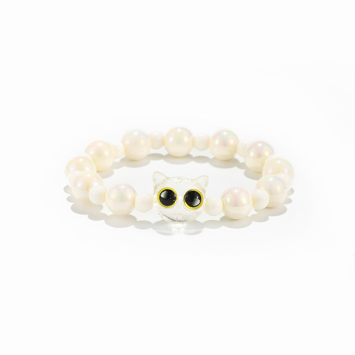 Wholesale Black White Cat Unisex Elastic Bracelet Cute Ins Style Plastic Resin Jewelry Accessory Birthday Gift Boutique Resale