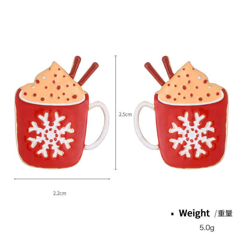 Wholesale Christmas Snowflake Oil Drop Necklace Combination Set ACC-NE-KJ005