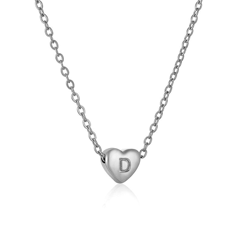 Wholesale titanium steel love letter necklace