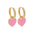 Wholesale  color love pendant zircon earbuckle earrings