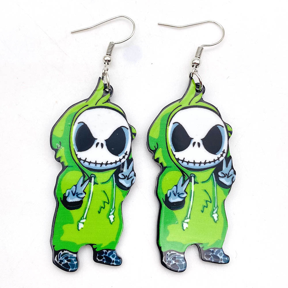 Wholesale  Christmas acrylic  asymmetric earrings