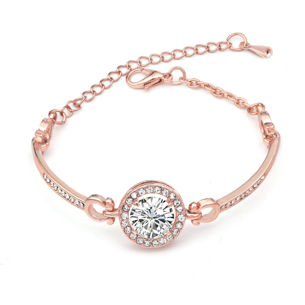 Wholesale Light Luxury Bracelet Alloy Diamond Four-leaf Clover Bracelet ACCVIP-BT-Zhum001