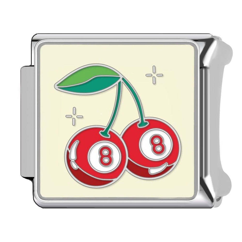 Wholesale  Italian Charm Bracelet 9mm DIY  fruit cherry Creative Stainless Steel Composable Bracelet