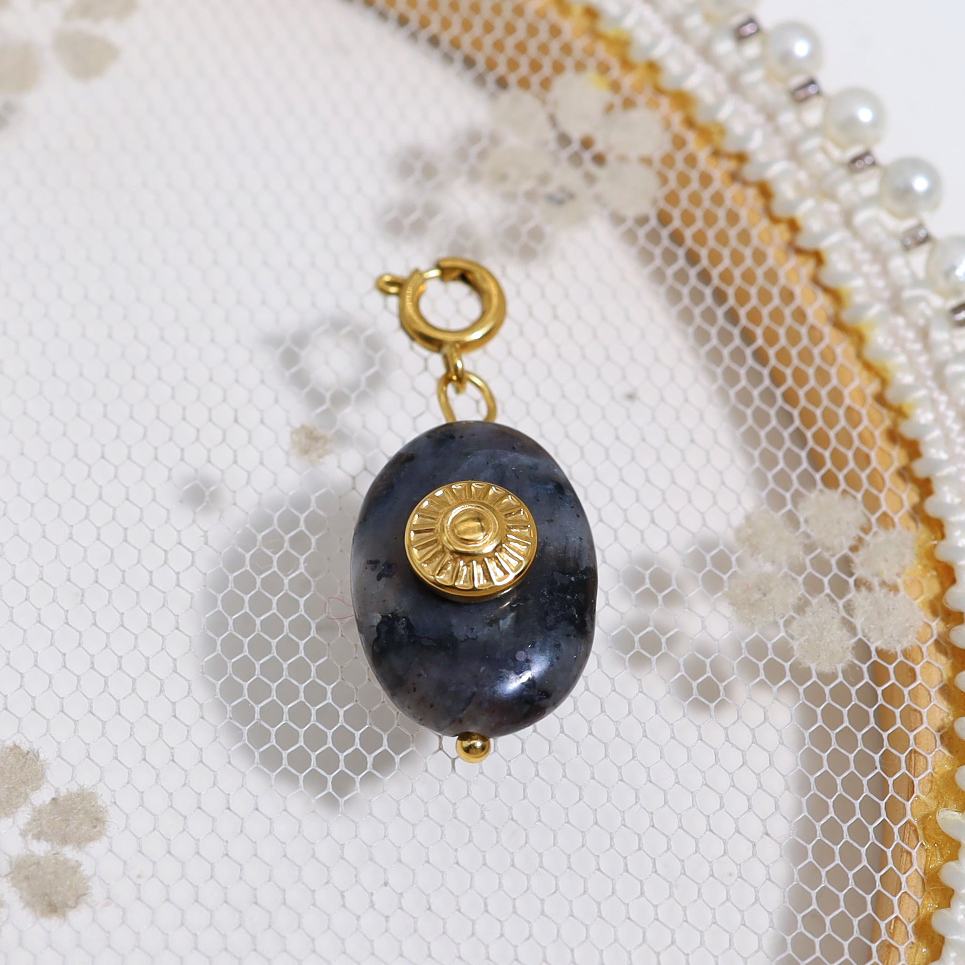 Wholesale Vintage Titanium Steel Necklace DIY Removable Pendant Natural Stone Clavicle Chain ACC-NE-Yachan002