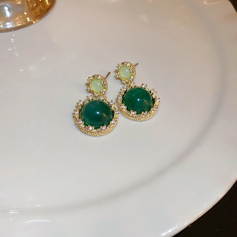 Wholesale Silver Needle Diamond Flower Geometric Earrings ACC-ES-BY003