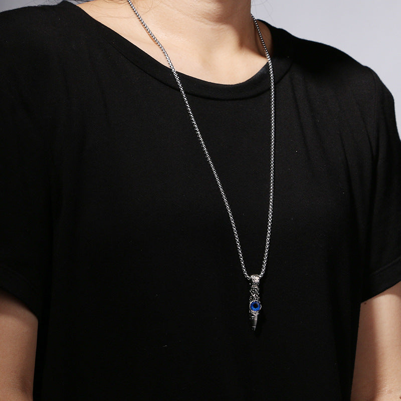 Wholesale Stainless steel Devil's Eye Pendant Necklace