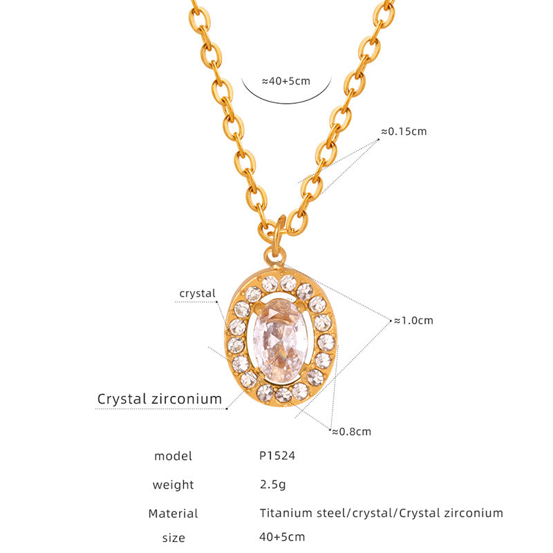 Wholesale Freshwater Pearl Necklace Love Heart Pendant Jewelry Titanium Steel Necklace Set ACC-NE-OMK002