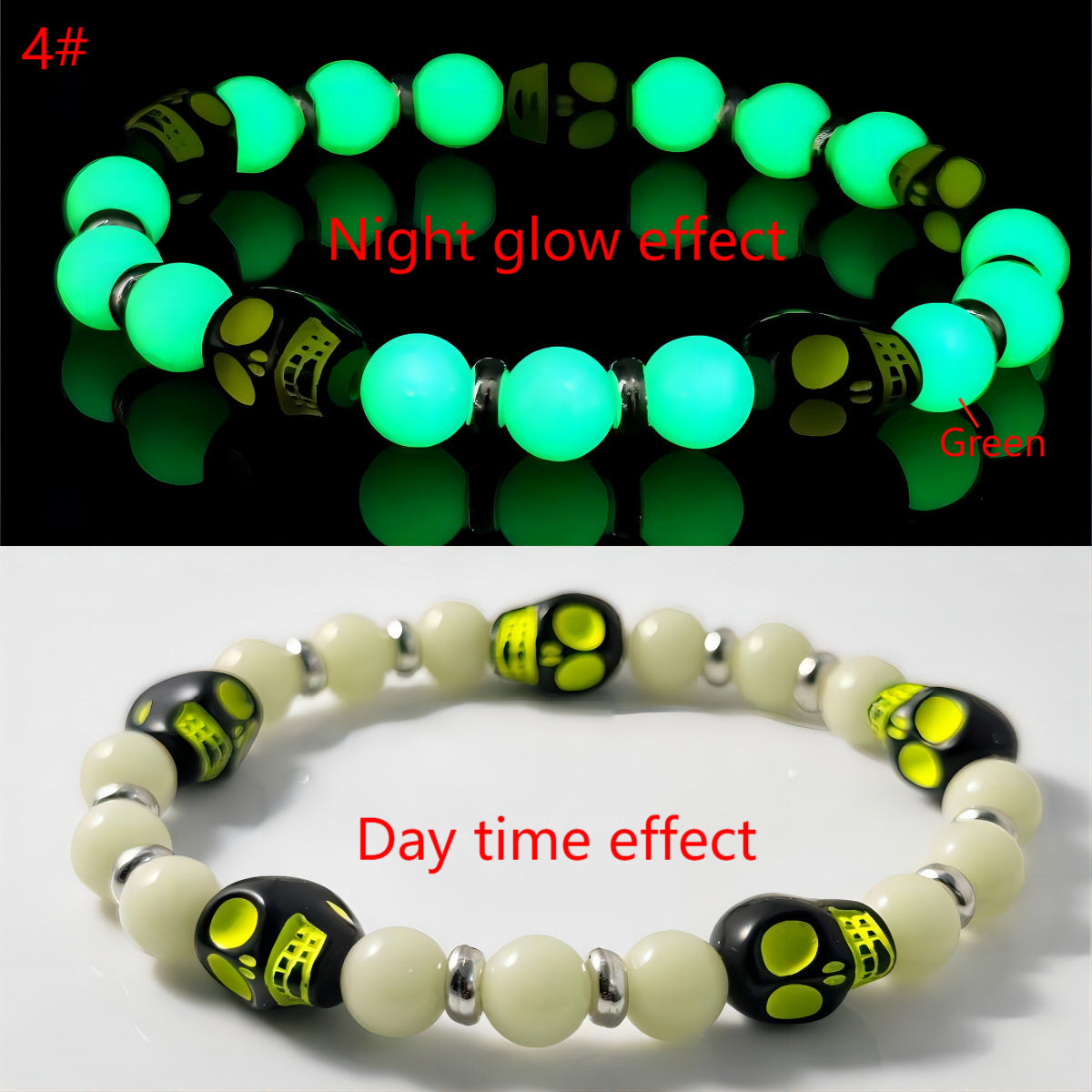 Wholesale   Luminous Skull Bracelet Colorful Ghost  Bracelet