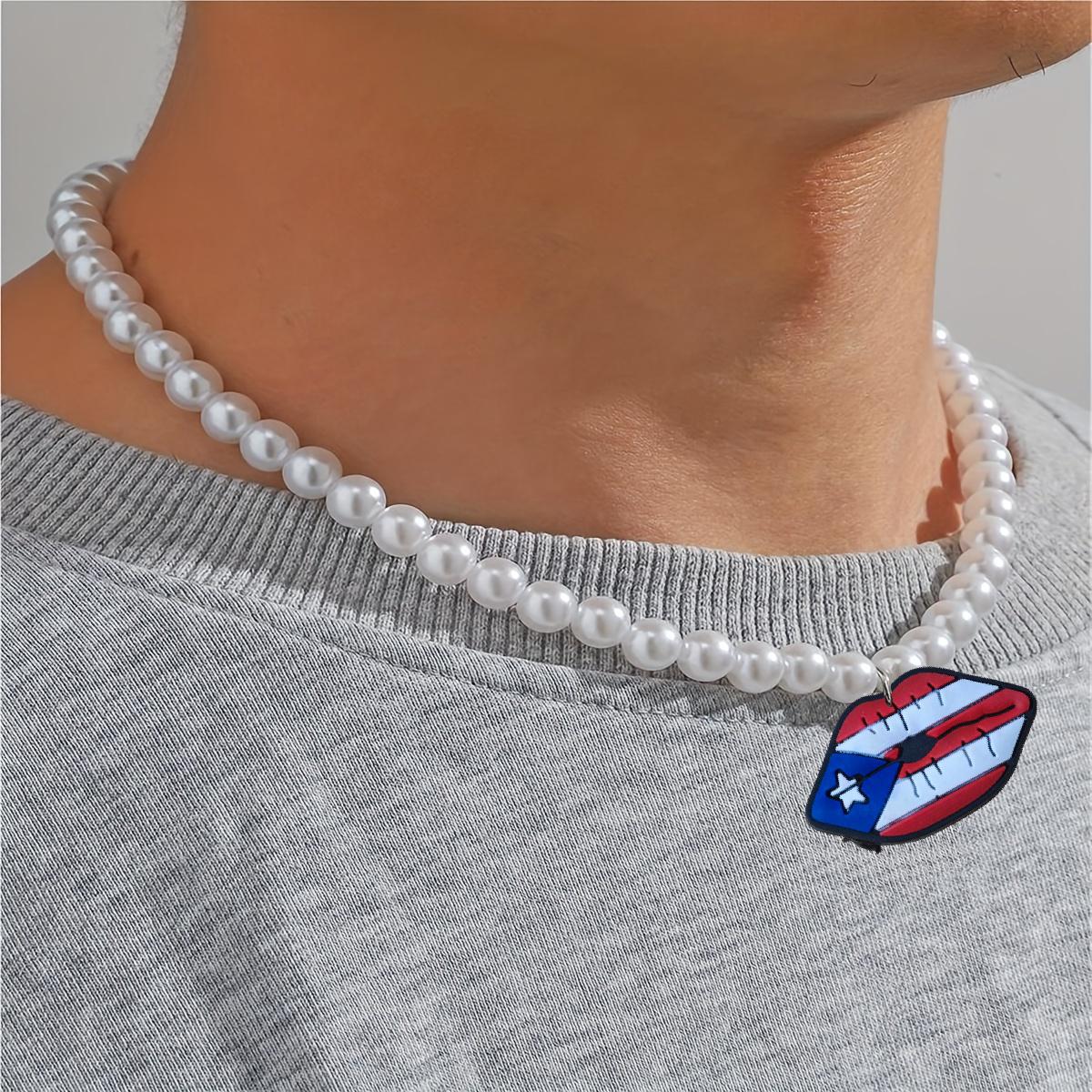 Wholesale American Independence Day Series Pearl Necklace