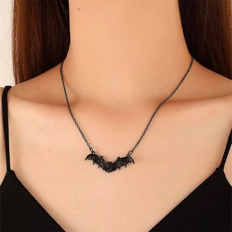 Wholesale Gothic Bat Pendant Necklace  Jewelry Accessory for Boutique Resale