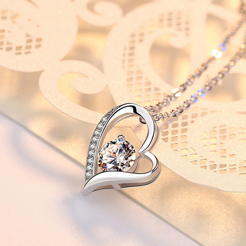 Wholesale S925 Neck Chain Love Heart Shape Necklace