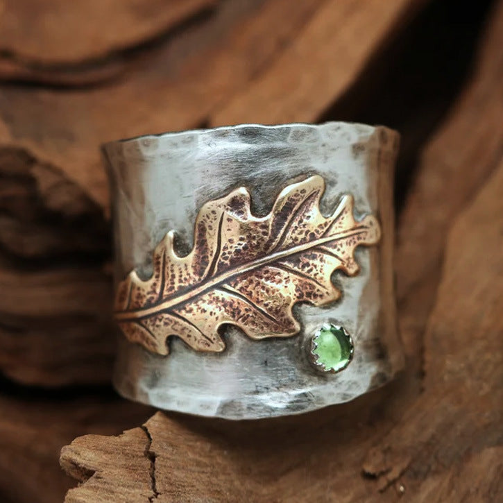 Wholesale  retro  ring bee butterfly flower leaf relief ring