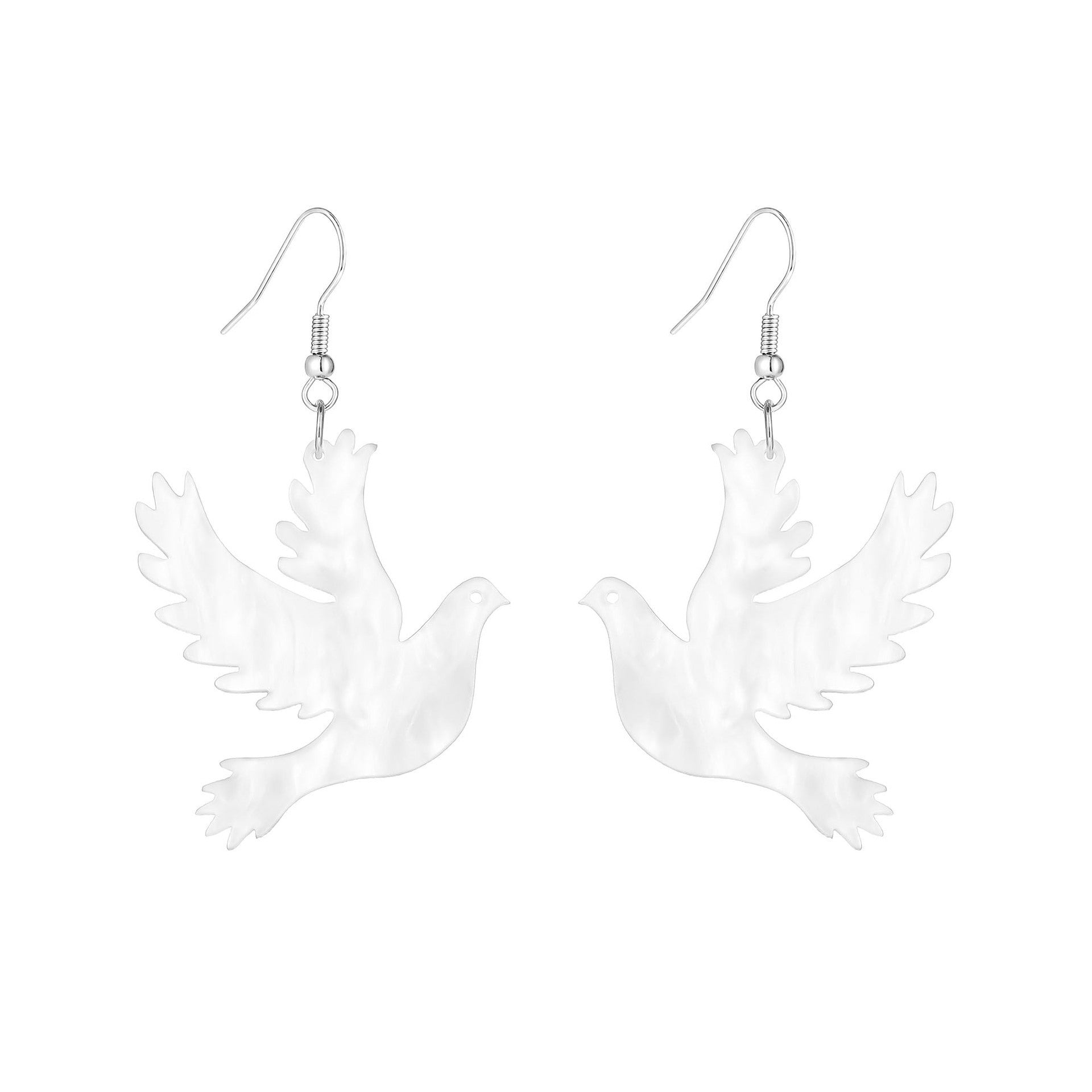 Wholesale  acrylic earrings and white dove shape earrings