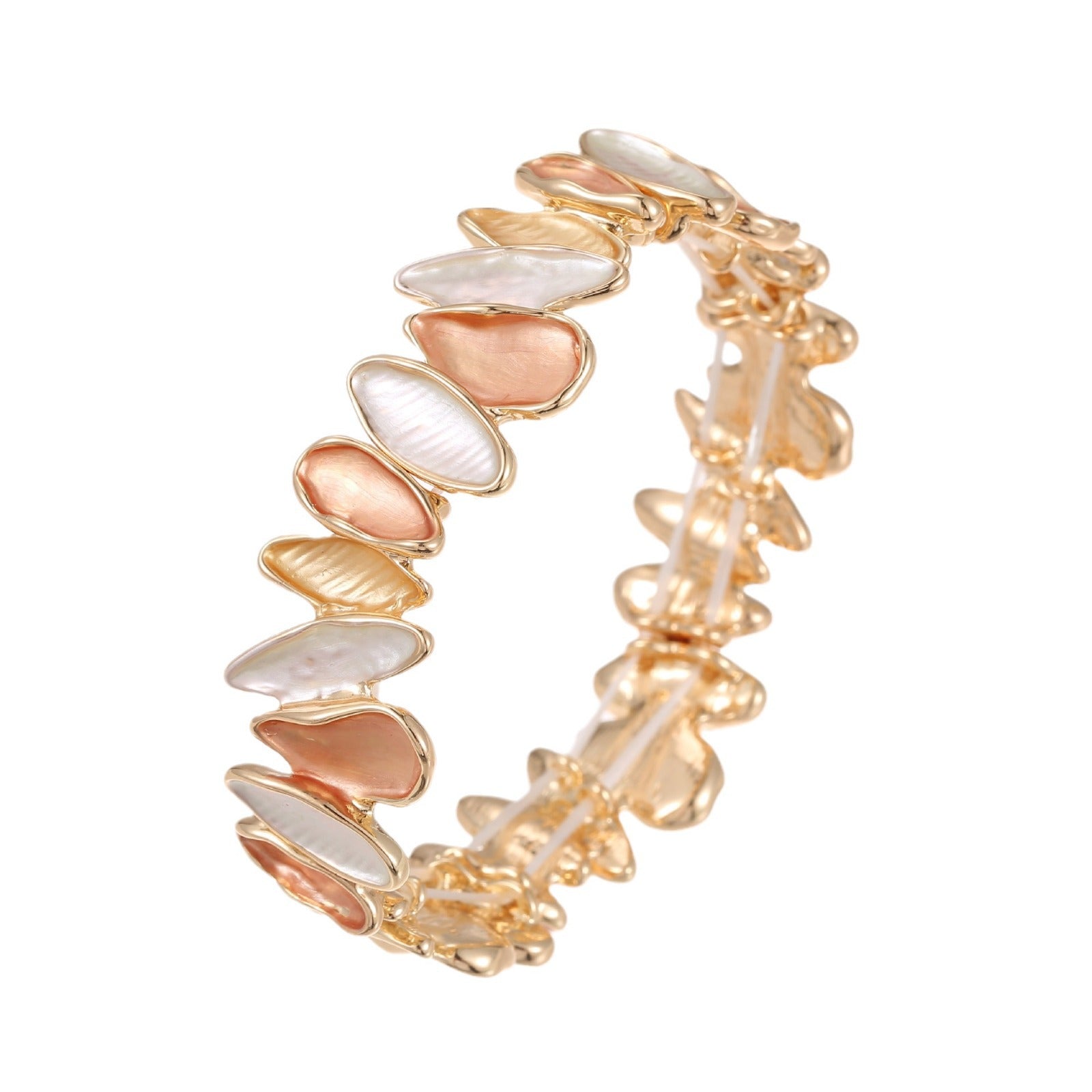 Wholesale  color painting oil geometric petal elastic bracelet