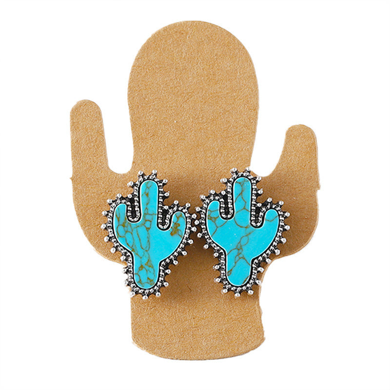 Wholesale  Cactus Turquoise Earrings Necklace suit