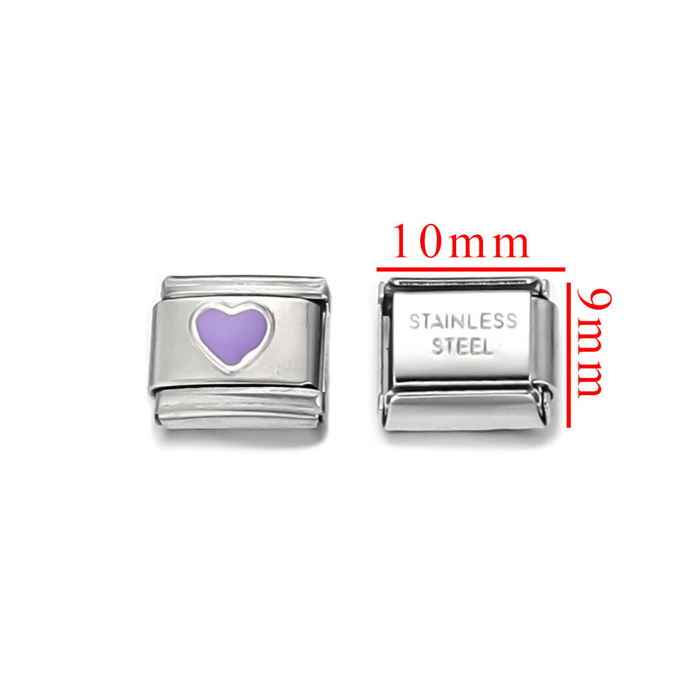 Wholesale 5pcs Italian Charm Bracelet 9mm DIY Splicing Cute Creative Stainless Steel Composable Bracelet