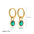 Wholesale  Stainless Steel 18K Gold Color Zircon Oval Earrings