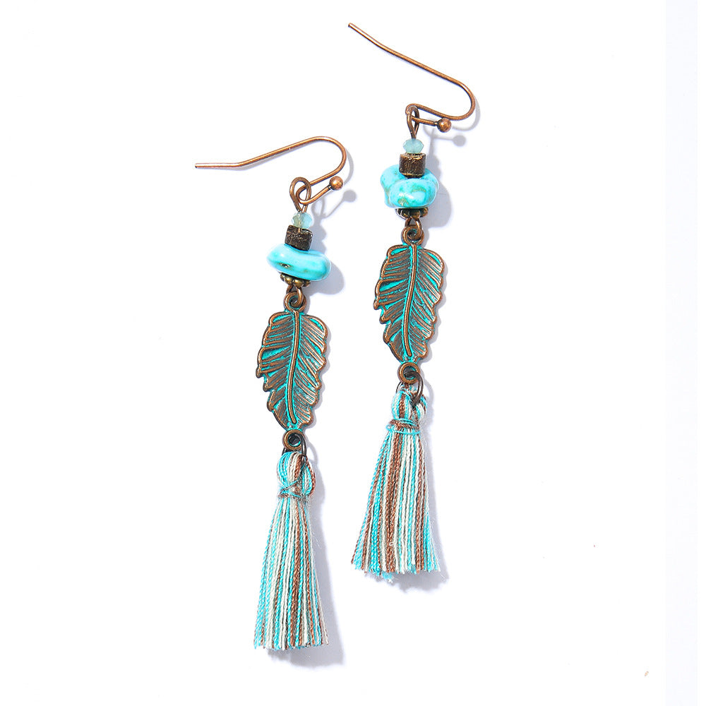 Wholesale Crystal Bohemian Tassel Earrings Vintage Style Women Jewelry Accessory for Everyday Gift