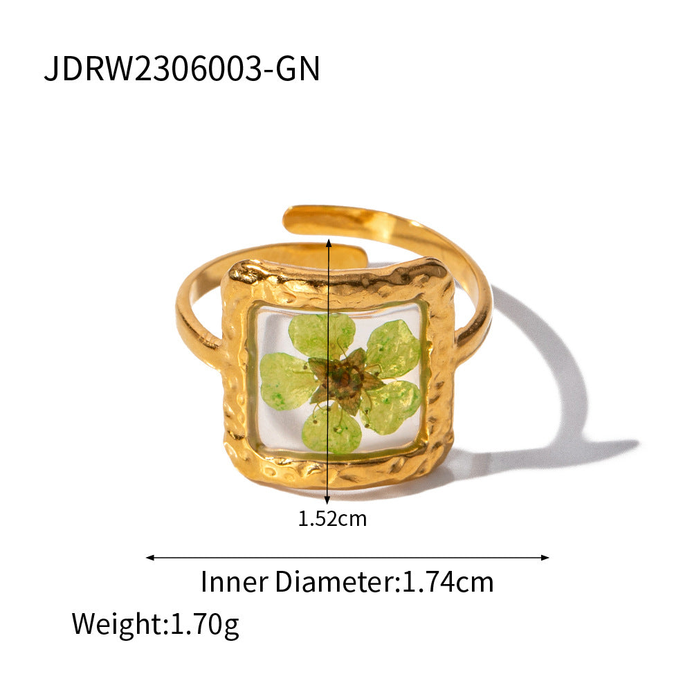 Wholesale Eternal Flower Series Stainless Steel Ring ACC-RS-Wanx001
