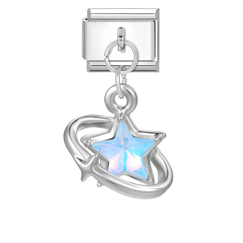 Wholesale Italian Charm Bracelet 9mm DIY Splicing Creative Pendant Stainless Steel Composable Bracelet