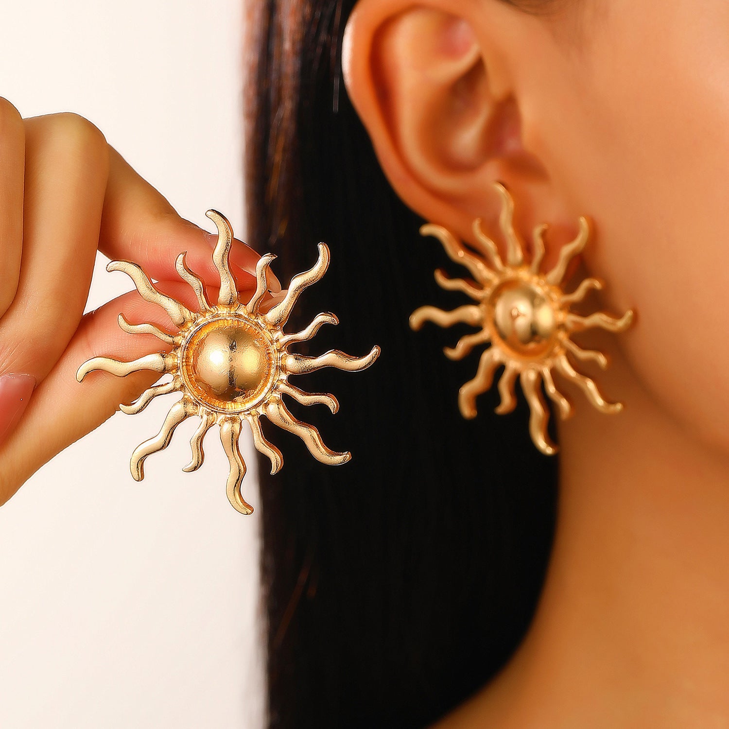 Wholesale Bohemian Sunburst Earrings Women S Retro Fashion Jewelry Accessory Party Gift