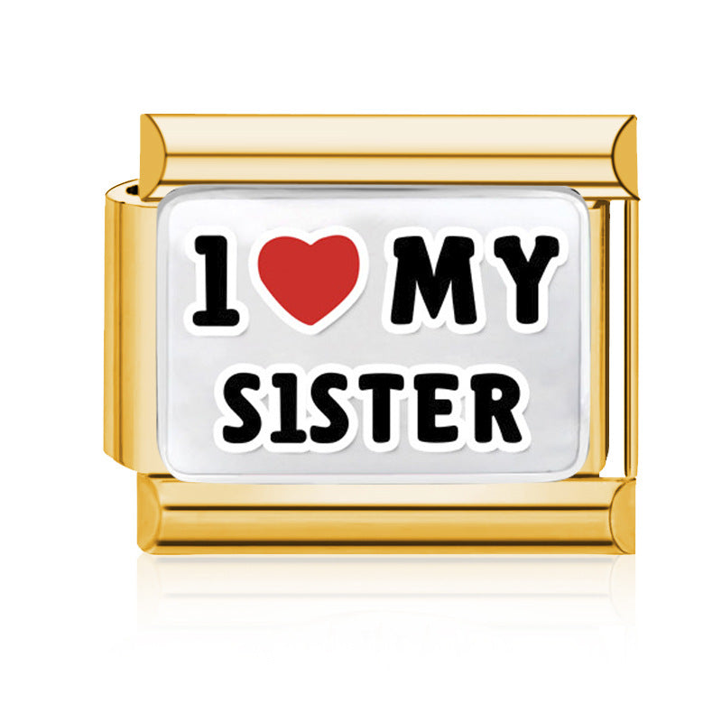 Wholesale 9mm Italian Charm Starter Bracelets DIY Family Series Stainless Steel Composable Bracelet