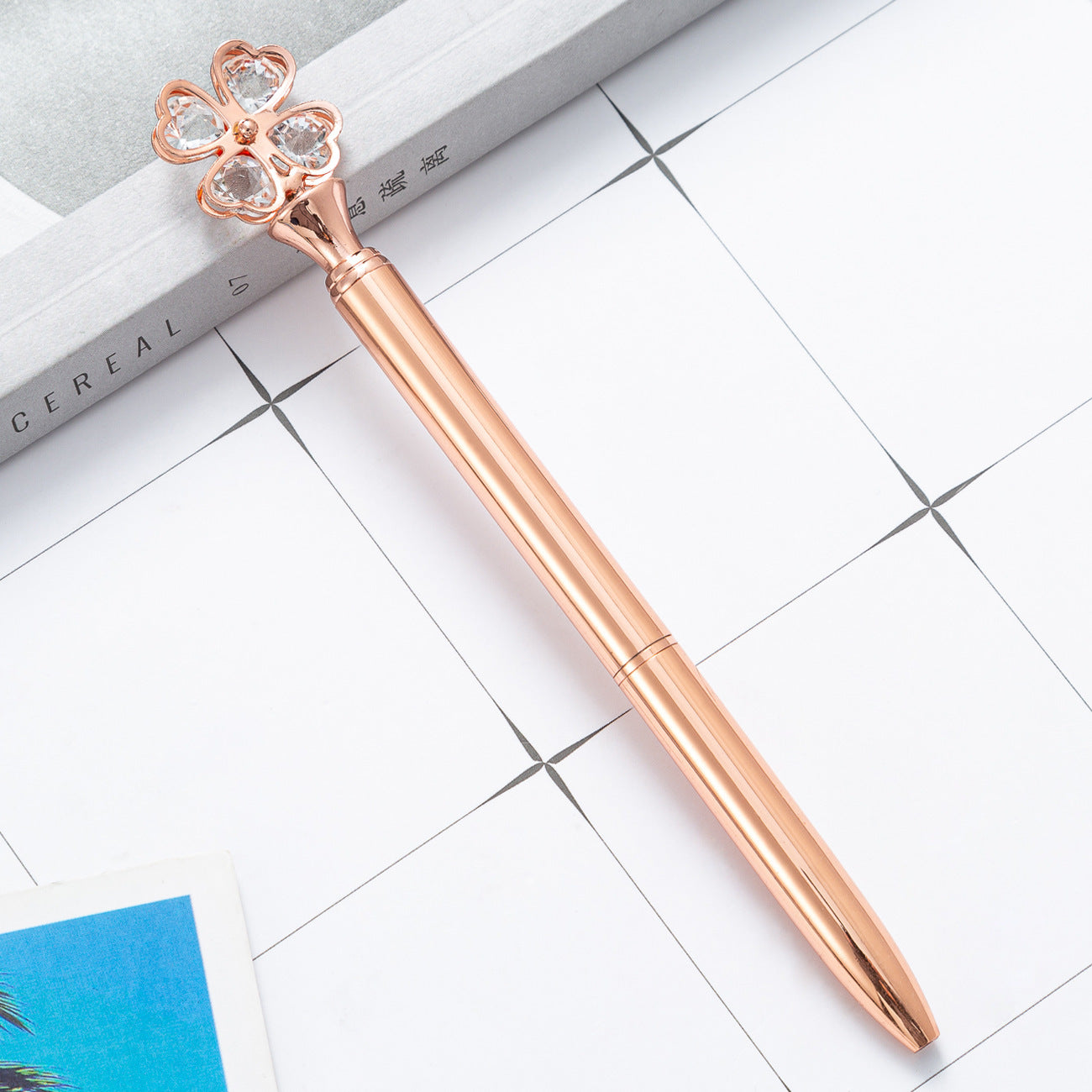Wholesale  four-leaf clover shape wave point ballpoint pen