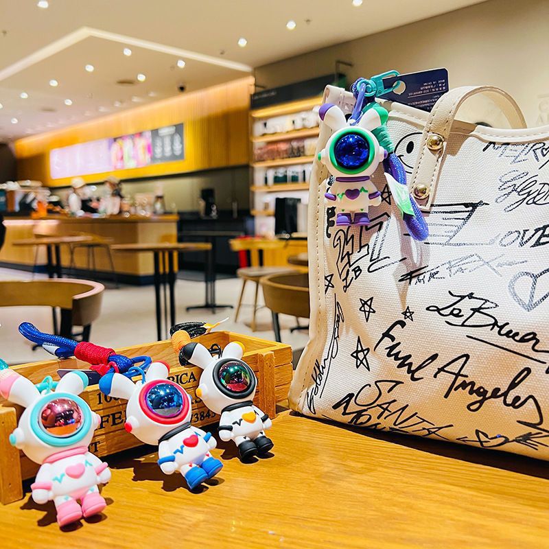 Wholesale Cartoon Astronaut Love Rabbit PVC Keychain Cute Keychain ACC-KC-ErLu011