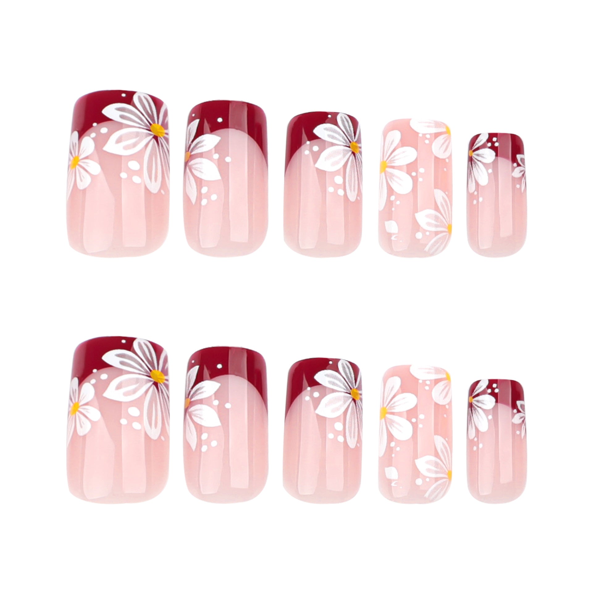 Wholesale  24 Pieces/box  Flower Nails Kits Nail Stickers