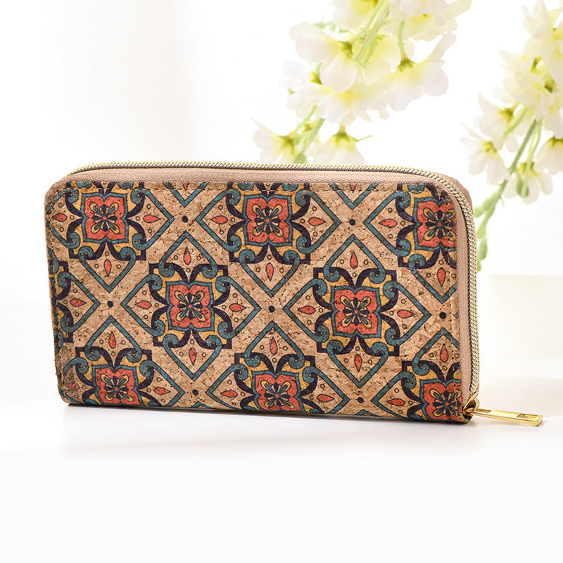 Wholesale Artistic Print Wood Grain Large Capacity Wallet