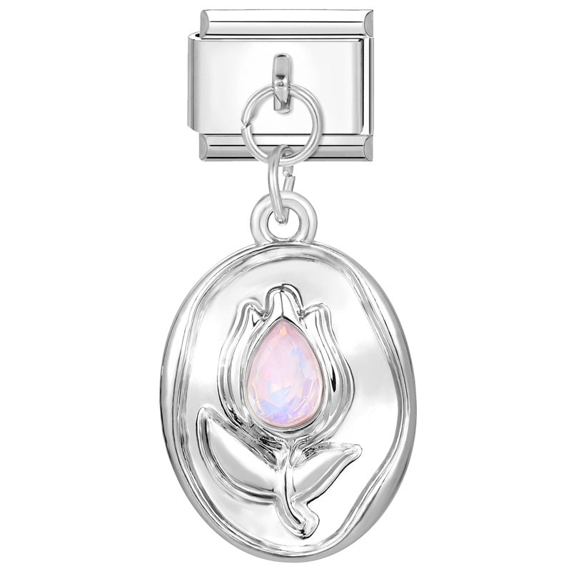 Wholesale Italian Charm Bracelet 9mm DIY Splicing Cute Pendant Stainless Steel Composable Bracelet