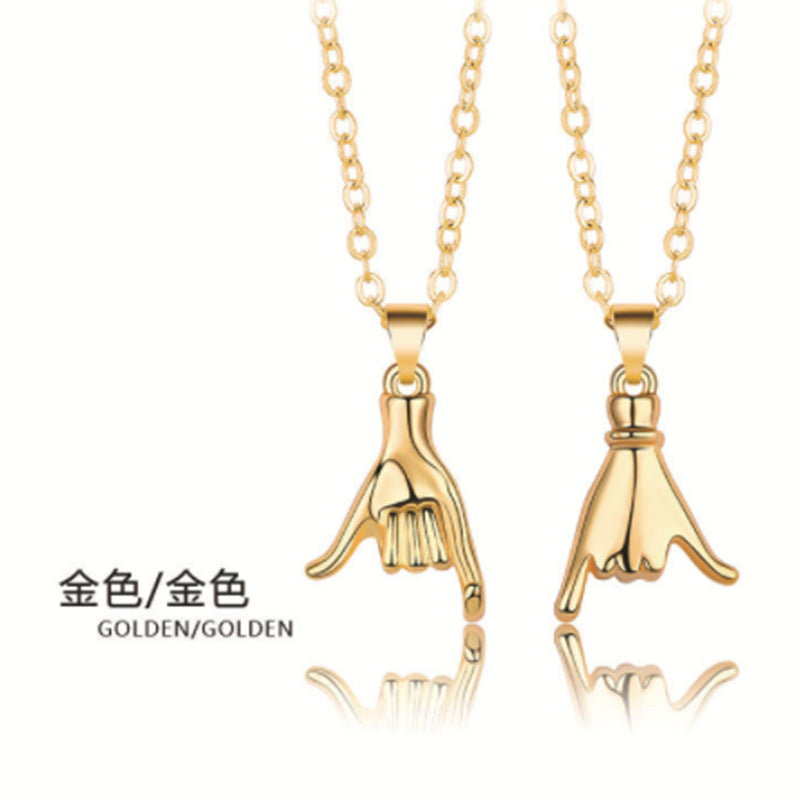 Wholesale  hook couple pendant design sense Valentine's Day necklace