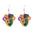 Wholesale  Carnival wooden earrings carnival truck clown hat earrings holiday earrings