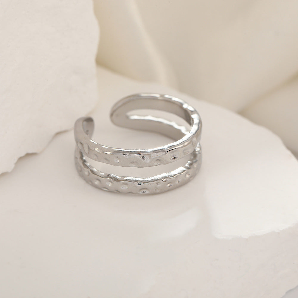 Wholesale Electroplated 18K Stainless Steel Loose Rings  ACC-RS-TaiMei007