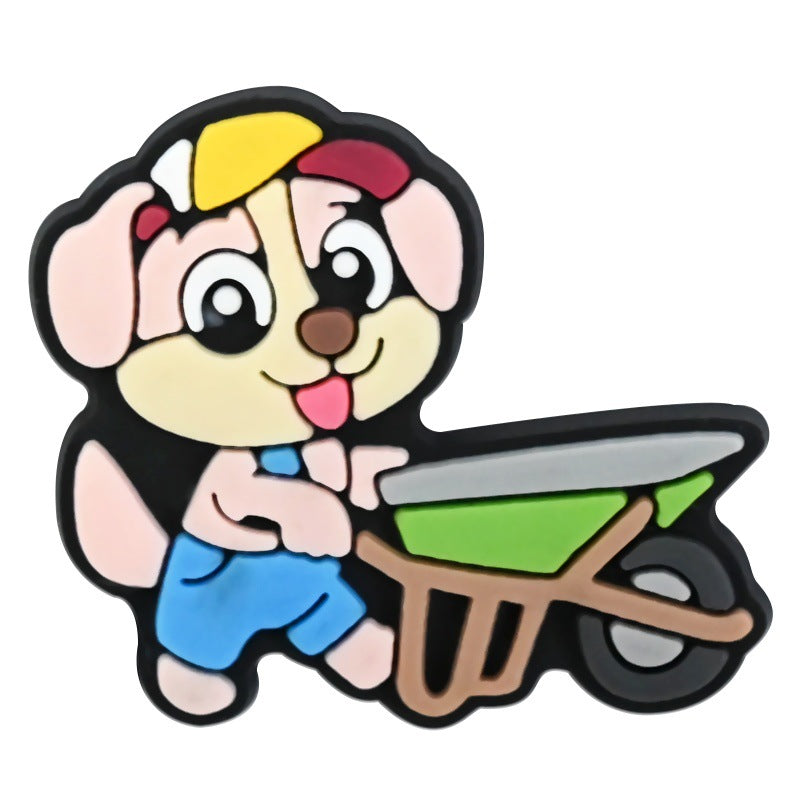 Wholesale Random 100pcs Cute cartoon animal series PVC Soft Rubber Shoe Buckle Decoration