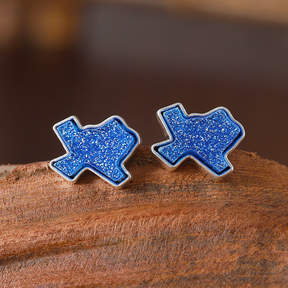 Wholesale  geometric irregular color earrings