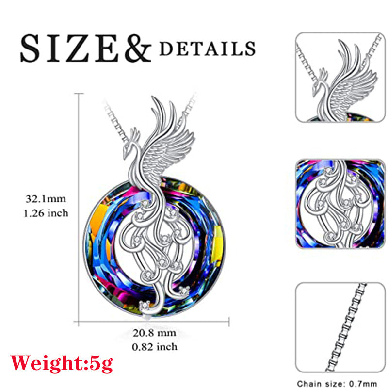 Wholesale Firebird Crystal Pendant Alloy Necklace