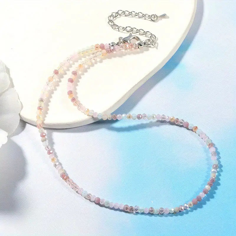 Wholesale Bohemian Short Necklace Handmade Fashion Creative Color Rice Bead Necklace
