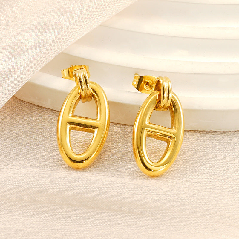 Wholesale Simple Pig Nose Earrings ACC-ES-ZhongYao014