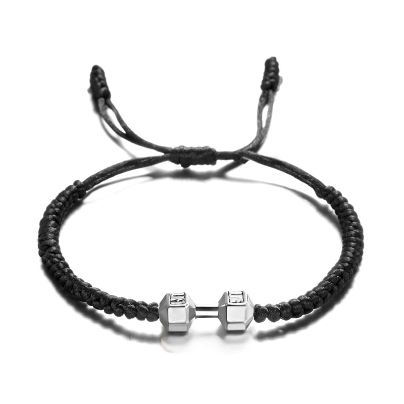 Wholesale  large dumbbell energy woven bracelet
