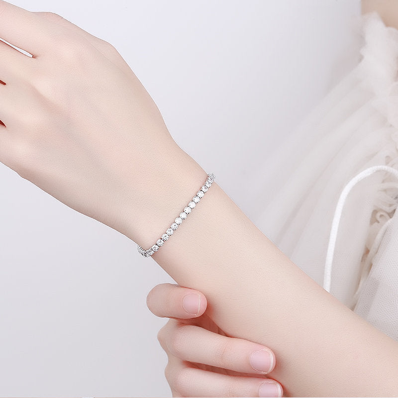 Wholesale  Light Luxury Zircon Diamond Chain Online Full Diamond Bracelet